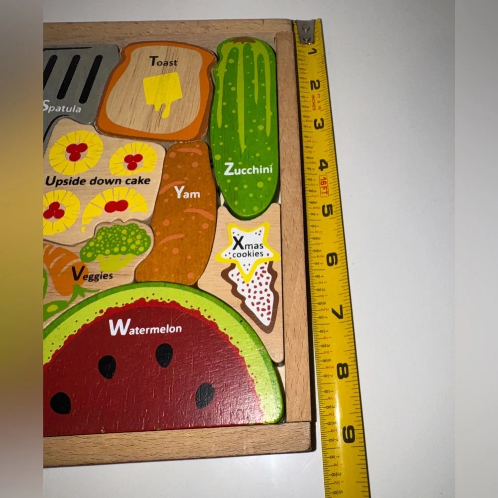 BeginAgain Alphabites wooden A-Z Food Puzzle & Playset - Picture 6 of 8